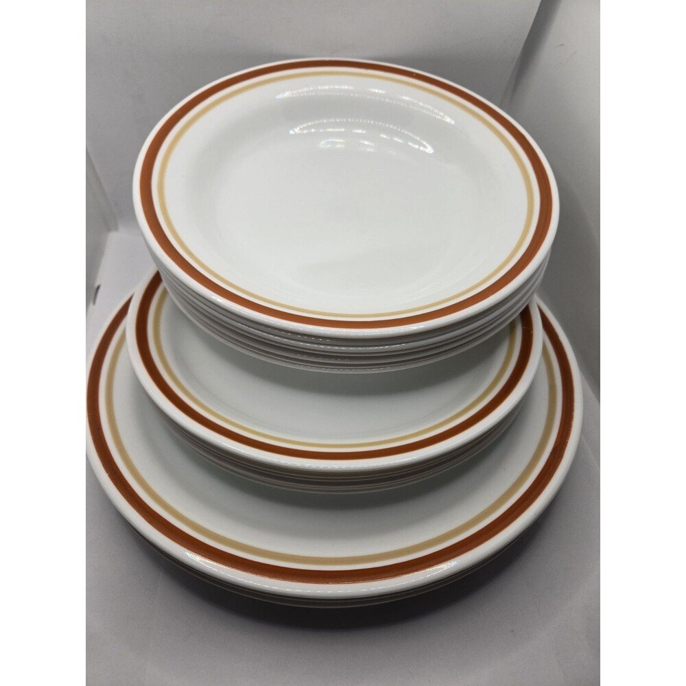 6 pc Corelle By Corning  Cinnamon Chestnut Set Extras Dinner, Salad & Soup VTG